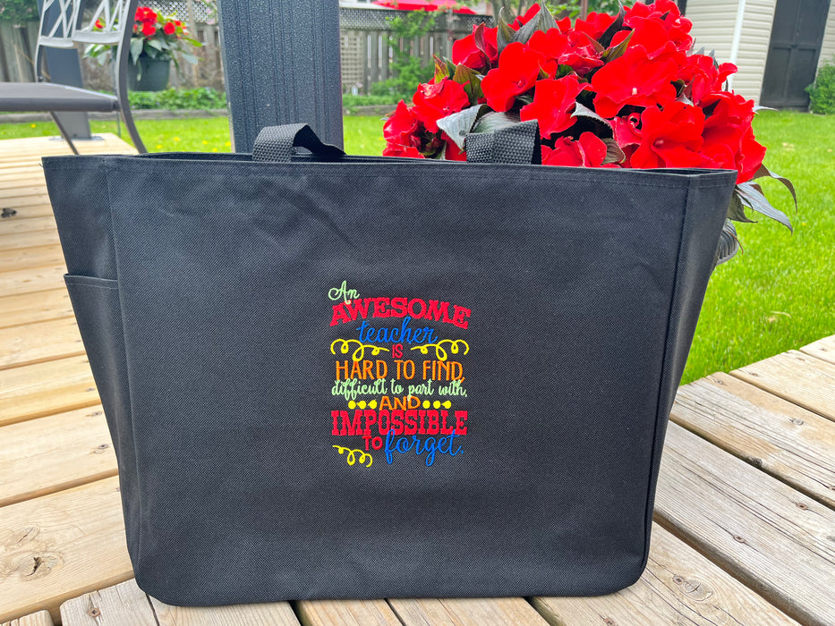 READY MADE Teacher Tote Bag - AWESOME TEACHER